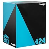 Yes4All 3 in 1 Foam Plyometric Jump Box for Training & Conditioning - Plyo Jump Box for Fitness Workout Exercise, 64 LB