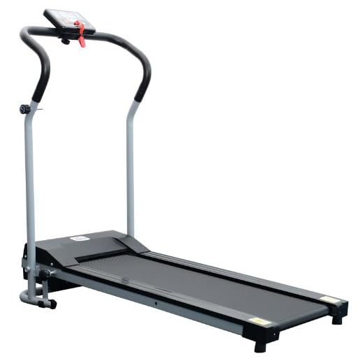 HOMCOM Cinta de Andar Plegable Cinta de Correr Eléctrica Velocidad de 1-10km/h con Pantalla LCD Botón de Emergencia y Carga Máx. 110 kg para Fitness Hogar Oficina 122x62,5x119 cm Plata y Negro