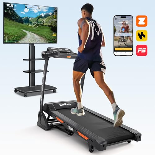 Image of THERUN Incline Treadmill, Treadmills for Running and Walking, 400 lbs Weight Capacity Folding Treadmill with 0-16% Auto Incline, Wide Belt, 4.0 HP, App, Heart Rate