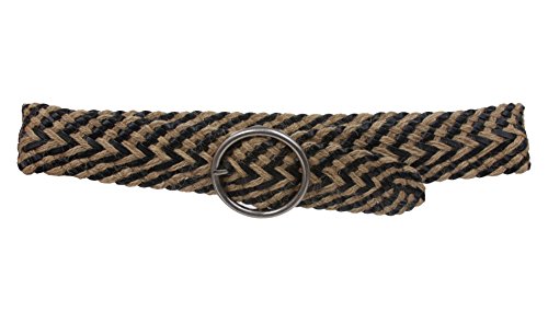 Women's 2 1/4" Hemp Braided Woven Non Leather Round Belt2