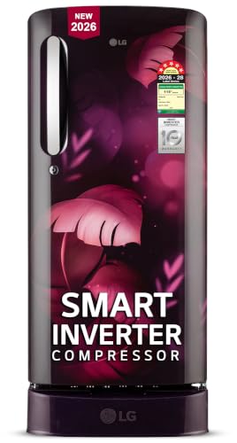 Image of LG 185 L, 5 Star, Smart Inverter, Direct Cool Single Door Refrigerator (GLD1956ZAPI, Purple Ilan, Fit Max Chiller Tray, Base stand with Drawer & Runs on Home Inverter)