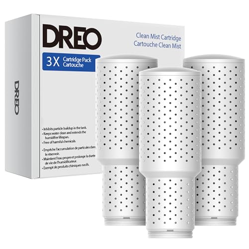 DREO Demineralization Cartridge 3-Pack for Humidifiers, Compatible with Dreo Humidifiers HM311/311S/524/524S, Prevent Mineral Build-up, Filter Hard Water, Eliminate White Dust