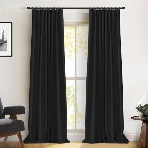 100% Blackout Shield Full Blackout Curtains for Bedroom 84 inch