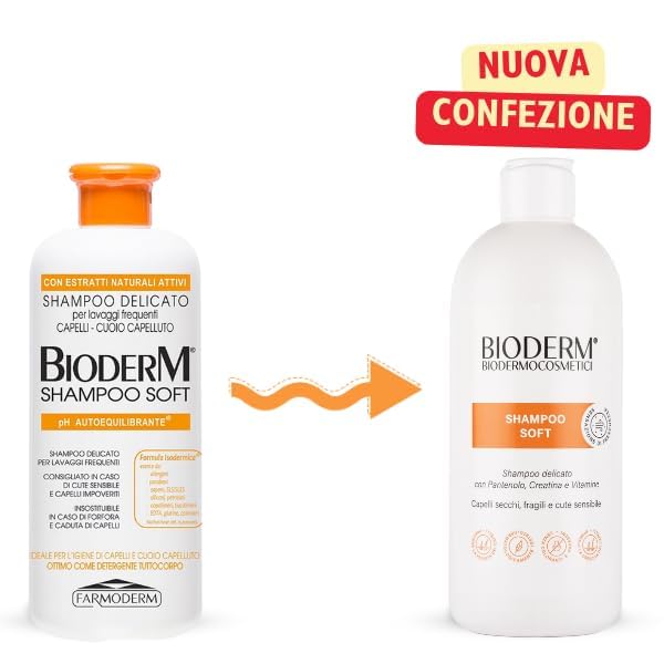 BioDerm Soft Shampoo 1000 ml – sanft für empfindliche Kopfhaut und erschöpftes Haar – Anti-Schuppen – lindert Juckreiz und seborrhoische Dermatitis