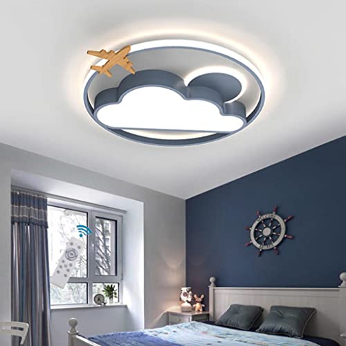 WJLL LED Kinderzimmer Leuchten 55W Dimmbar 3000K-6500K Deckenleuchte Modernes Cartoon Wolkendesign Deckenlampe Acryl Lampe Junge Mädchen Schlafzimmer Deckenlicht Beleuchtung Kronleuchter 50cm/19.7" Cover