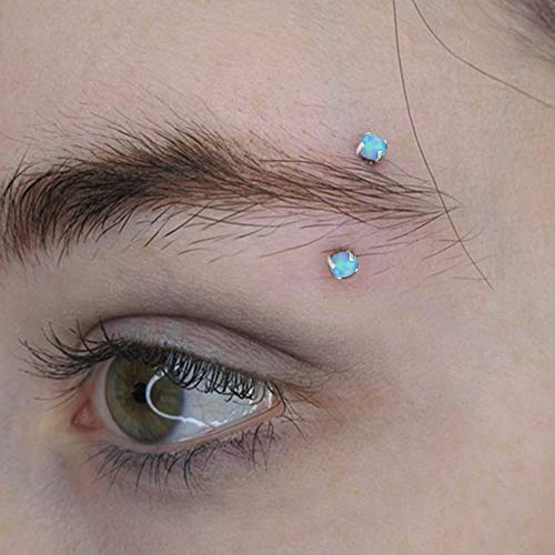 Anicina 16G Opal Eyebrow Ring Cubic Zirconia Daith Rook Earrings Body Piercing Jewelry Curved Barbell Ring Set Tragus Lip Cartilage Ring #TOP1