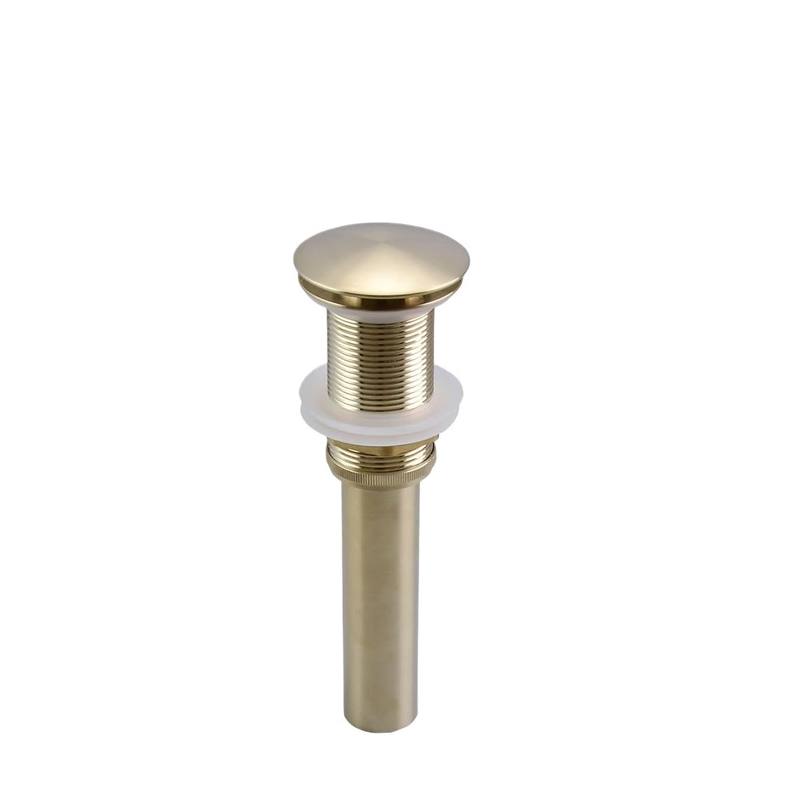 Tapon Lavabo Válvula de Drenaje emergente for Fregadero de Lavabo, Nuevo tapón de Drenaje, Accesorio de baño, Juego de latón, Filtro de Rebote de Lavabo Cromado Negro(Brushed GD NO Hole)