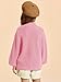 rrhss Girls Mock Neck Loose Knit Sweaters Kids Long Sleeve Slouchy Warm Cute Fashion Pullover Tops 5-14 Years Pink