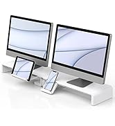 2 Pack Monitor Stand Riser, Klearlook Foldable Computer Monitor Riser, Height Adjustable Computer...