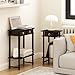 Furinno 17017 Turn-N-Tube End Table, 1-Pack, Espresso