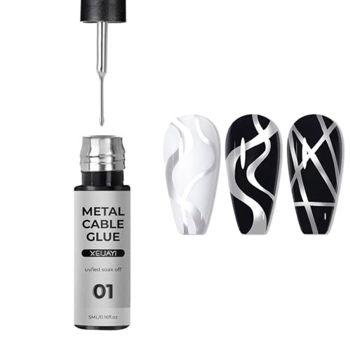 Esmalte para uñas con efecto espejo metálico color plata