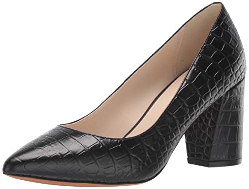 Cole Haan Women's Karena Pump (75MM), Black Embossed Crocodile Print, 6.5 B US