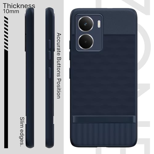 Image of Pikkme Back Cover for Realme P3 5G Camera Protection 3D Hexa Cube Design Silicone Protective Bumper Case (Blue)