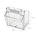 Deflecto Six Bin Interlocking Tilt Bin Organizers - White & Clear Plastic Craft Storage Rack - Wall Mount or Tabletop - Small
