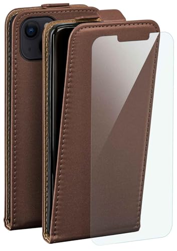 Housse iPhone 14 Plus moex marron foncé, étui à rabat pour déplacements professionnels