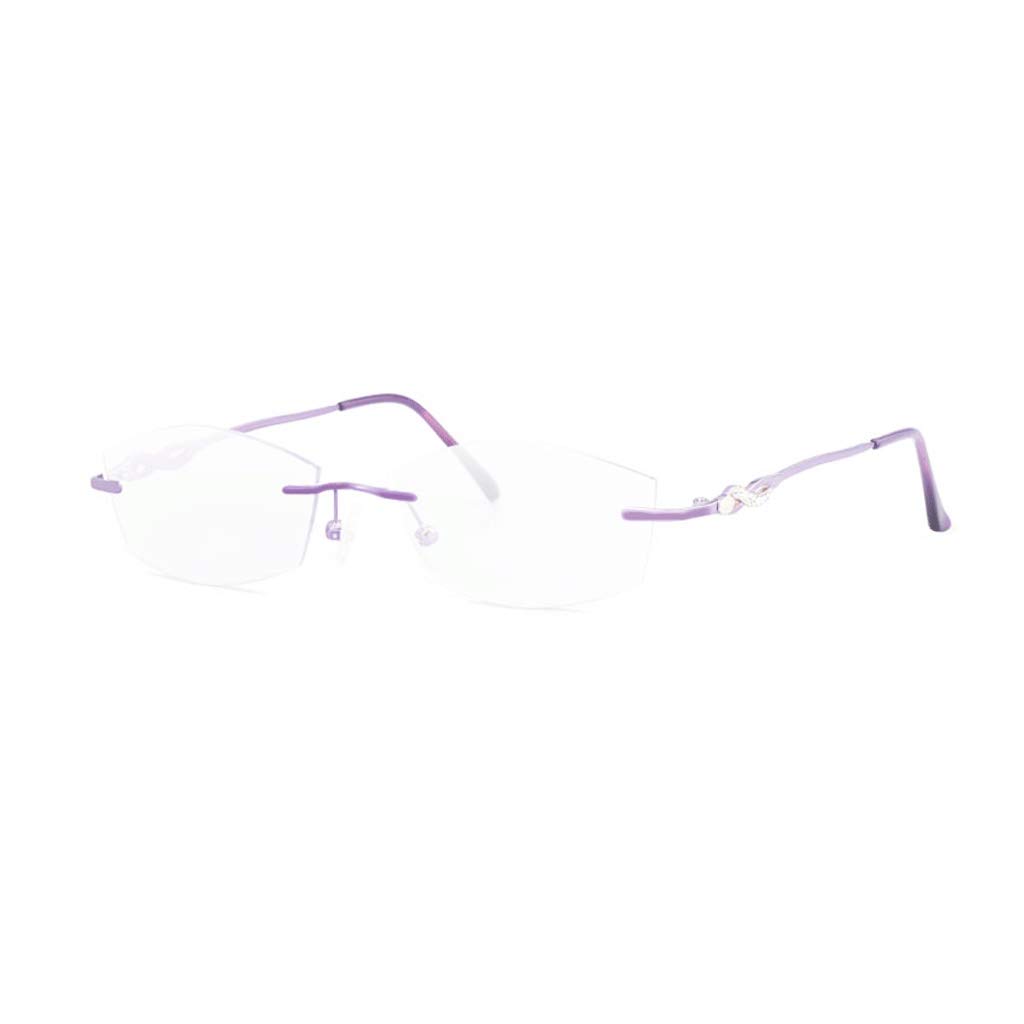 Okulary do czytania blokujące niebieskie światło 2.0, okulary do czytania z automatycznym stopniem czytania, zawias sprężynowy, okulary (kolor: Fioletowy, rozmiar: 3,0)