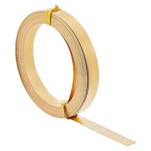 BENECREAT 6 m Messing-Basteldraht, Flacher Messingdraht 8 mm Breit Dünne Messingstreifen Für Selbstgemachte Schmuckherstellung, Schmuckdraht Zum Einwickeln von Edelsteinen BENECREAT 6 m Messing-Basteldraht, Flacher Messingdraht 8 mm Breit Dünne Messingstreifen Für Selbstgemachte Schmuckherstellung, Schmuckdraht Zum Einwickeln von Edelsteinen