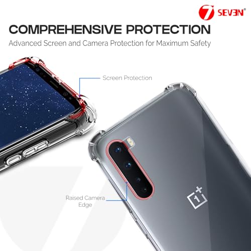 Image of 7SEVEN Back Cover for OnePlus Nord Transparent Mobile Back Case Shock Proof Design Camera Edges Protection Crystal Clear 1+ Phone Case Silicon Soft TPU & Flexible One Plus Bumper Phone Cover