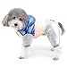 Ranphy Small Dog Fleece Jacket Waterproof Dog Hoodie Coat Boy Girl Puppy Clothes Winter Warm Padded Overall Outfit with Hood Windproof Snowsuit for Cold Weather Clothing Yellow L