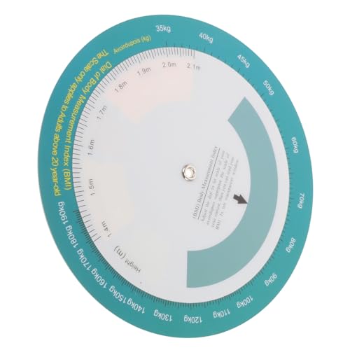DEARMAMY Tabla De Peso Rápida Tabla De Calculadora De Imc Tabla De Índice De Obesidad Femenina Artículos Para El Hogar Herramienta De Medición De Imc El Plastico