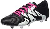 Adidas X 15.3 FG/AG Leather adidas Herren X 15.3 FG/AG Leather Fußballschuhe, Schwarz Rosa Grün schwarz Rosimp Menimp, 44 2/3 EU