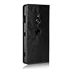 ソニー Xperia XZ3 SO-01L/SOV39/801SO ケース 手帳型 Zouzt 革レザー 財布型カバー ソフトケース カード収納 横置きスタンド機能 二つ折り ベルトなしマグネットなし 軽量 手作り 耐久性 ブラック #5