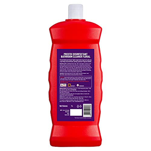 Image of Toilet Cleaner - 1 L (Pack of 2) Amazon Brand - Presto! Bathroom Cleaner, Floral, 1L