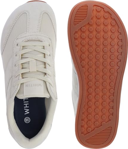 Image of WHITIN Women's Wide Toe Box Walking Zero Drop Lifestyle Shoes S24 | Spacious Design for Pressure & Friction Relief, Balanced Sole for Natural Foot Stance, Retro Everyday Sneaker