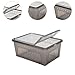 Leefasy Reptile Feeding Box Climbing Pet Breeding Box Portable with Small Vents Turtle Transport Container Hatching Case for Scorpion, Black