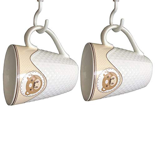 Xtieksh Ceiling Hooks Heavy Duty 24 Pack 2.9 Inch Vinyl Coated Screw In Hooks Kitchen Hooks Cup Hooks For Hanging Plants, Lights, Cups, Mugs, Wind Chimes, Utensils, Indoor Outdoor Use #TOP3