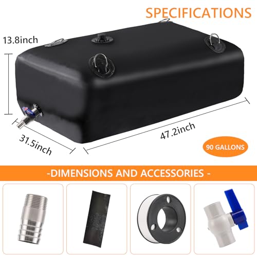 Image of Water Tank, Water Storage Bladder, Portable Water Tank, Water Bladder Tank, Large Water Storage, Water Storage Containers for Camping, Garden, Emergency Water Storage Black