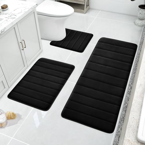 BYSURE 3-Piece Memory Foam Bath Set