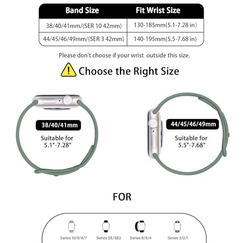 Image of Thin Silicone Band Compatible with Apple Watch 41mm 38mm 40mm 46mm 45mm 42mm 44mm, Slim Narrow Replacement Sport Strap Wristband for iWatch Series 11 10 9 8 7 6 5 4 SE Ultra 3 2 1 Women Men