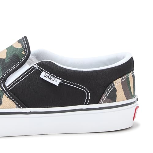 Vans Men's Asher Slip-on Shoes, Camo/Black, 12