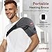 comfheat Cordless Shoulder Heating Pad with Vibration Massage for Frozen Shoulder Rotator Cuff Pain Relief, 5000mAh Battery Powered Heated Shoulder Brace Wrap, 1-3H Hot Compress for Men & Women