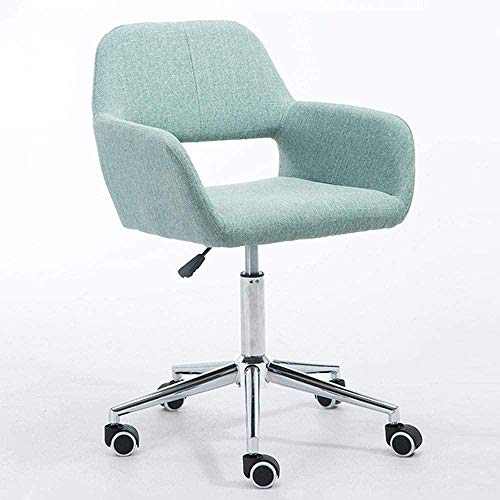 Chaise de bureau pivotante noire en lin - Tabouret réglable YZCIS