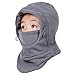 TRIWONDER Cagoule Enfant Hiver Tour de Cou Chapeau Ski Écharpe Bonnet Cache Cou Cache Oreilles Balaclava Chaude Coupe-Vent pour Garçon Fille Sport Snowboard (Gris)