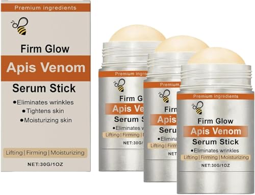 3Pcs FirmGlow Apis Venom Serum Stick, Crema Reafirmante y Reductora de Arrugas Avanzada, Mejora la Flacidez de la Piel, Restaura la Elasticidad para Todo Tipo de Piel