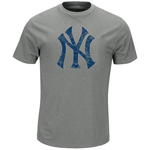 VF LSG MLB New York Yankees Men's Score & Win Tee, Tri Gray Heather, Medium