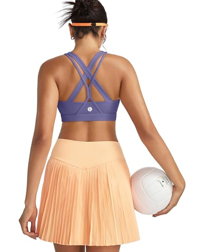 Image of RUNNING GIRL Sports Bras for Women,Seamless Strappy Sports Bra High Support Crisscross Back with Removable Pads