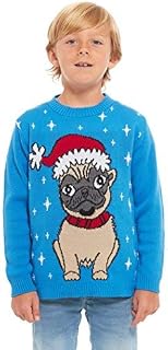 New Camp Ltd Boys Girls Kids Children Unisex Christmas Xmas Knitted Novelty, Retro, Elf, Football Jumper Sweater POG Christmas Xmas 2017 Exclusively to for Ages 2-14 Years