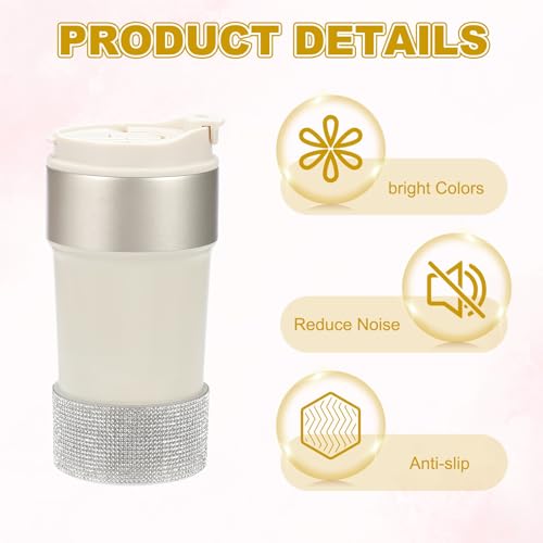 Funda silicona para botella Stanley con purpurina protector de base 2 uds 4