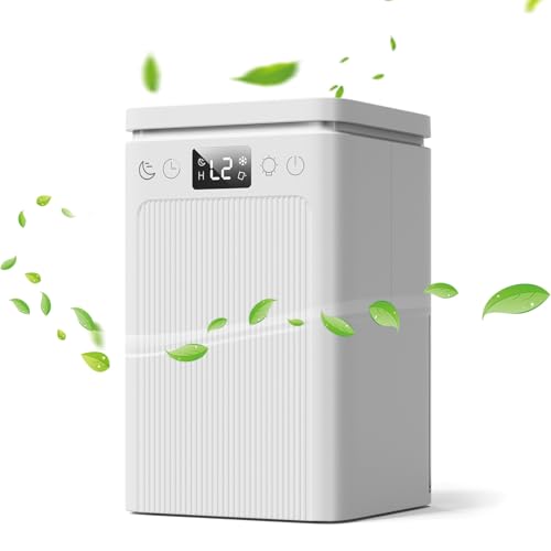 Deumidificatore Casa Elettrico Anti Muffa 2200ml Portatile - Ultra Silenzioso, Timer 2-12h,...