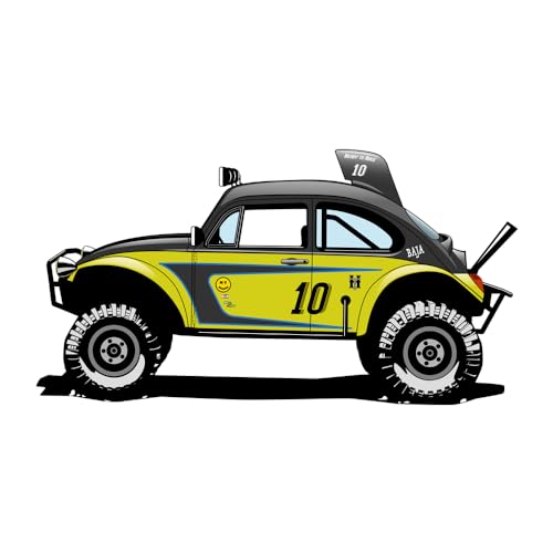 Baja Bug, 70's Beetle, Lime #10 Mens T-Shirt2