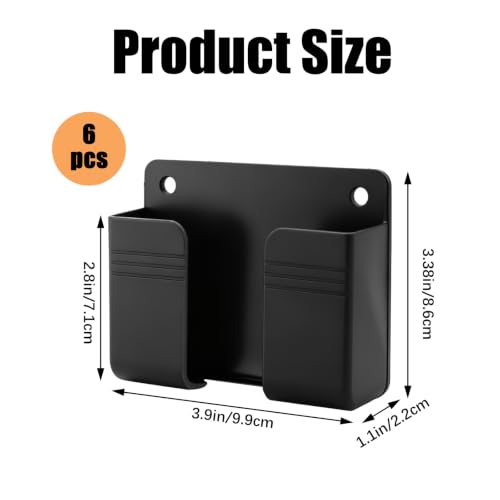 Support mural pour téléphone portable autocollant et boîte rangement télécommande noire