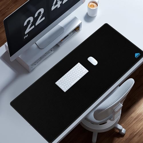 Tapis de souris de jeu extra large Cacoy tapis de bureau grand format pour clavier noir