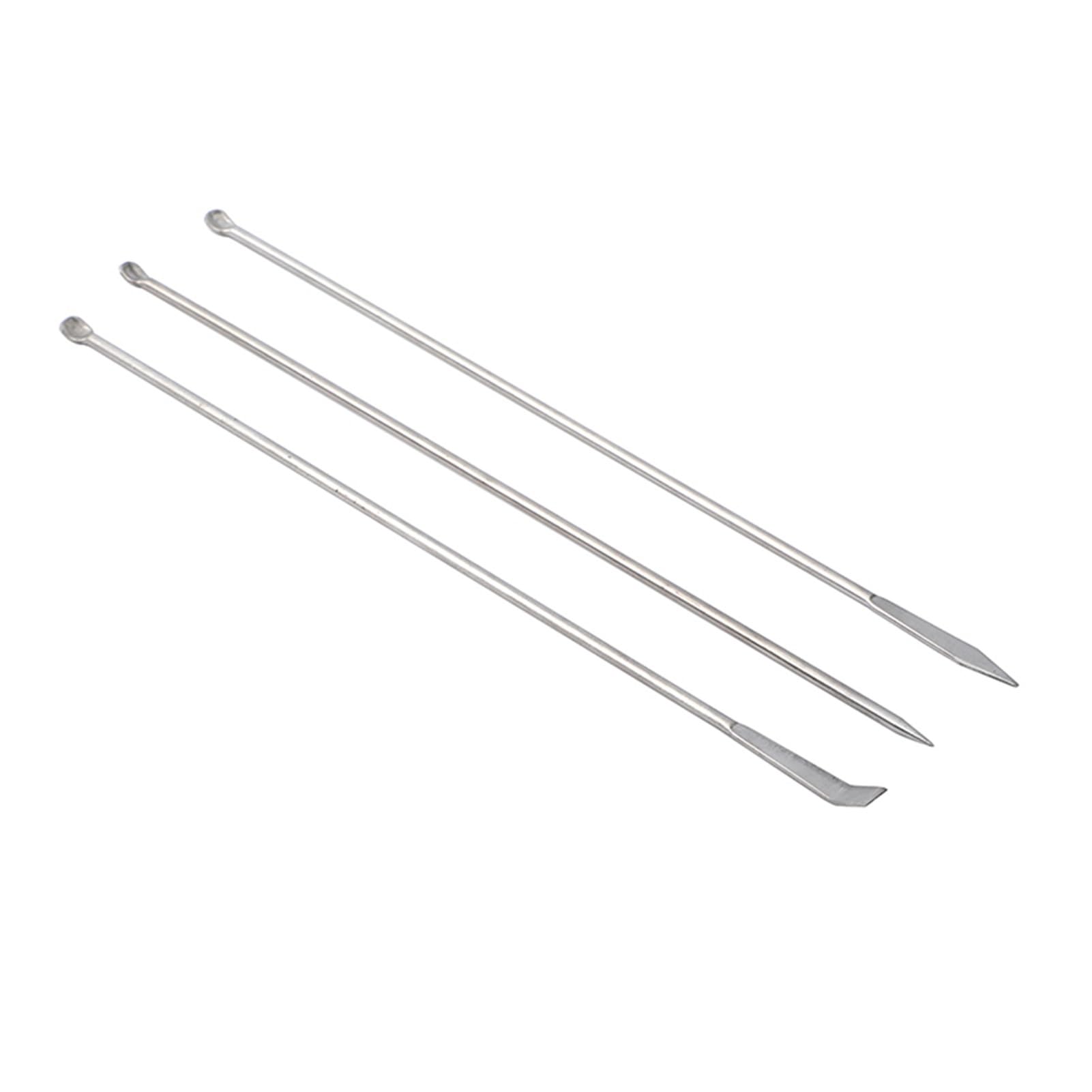 3 * 1/Juego de cucharón de Laboratorio de Cuchara raspadora pequeña Medicinal de Acero Inoxidable de 220mm for Laboratorio(10 Set)