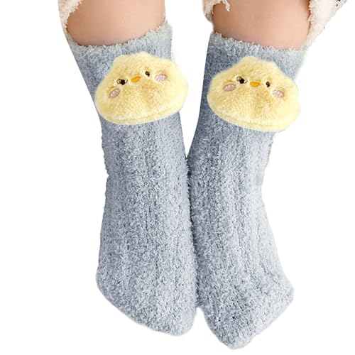 Thicken Warm Knee Highs Socks for Kids 1-12Year Warm Winter Thick Midcalf Socks Hosiery for Boys and Girls Neutral