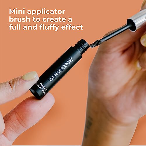Wunderbrow Fluffy Brow Wax, Vegan And Cruelty-Free Eyebrow Wax With A Waterproof Long Lasting Hold, Enriched With Jojoba And Argan Oil, Black/Brown #TOP5