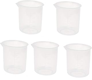 New Lon0167 5pcs 250mL Featured Plastic Volumetric Measuring reliable efficacy Cup Container Laboratory Beaker Clear(id:196 d9 2b 3ca)